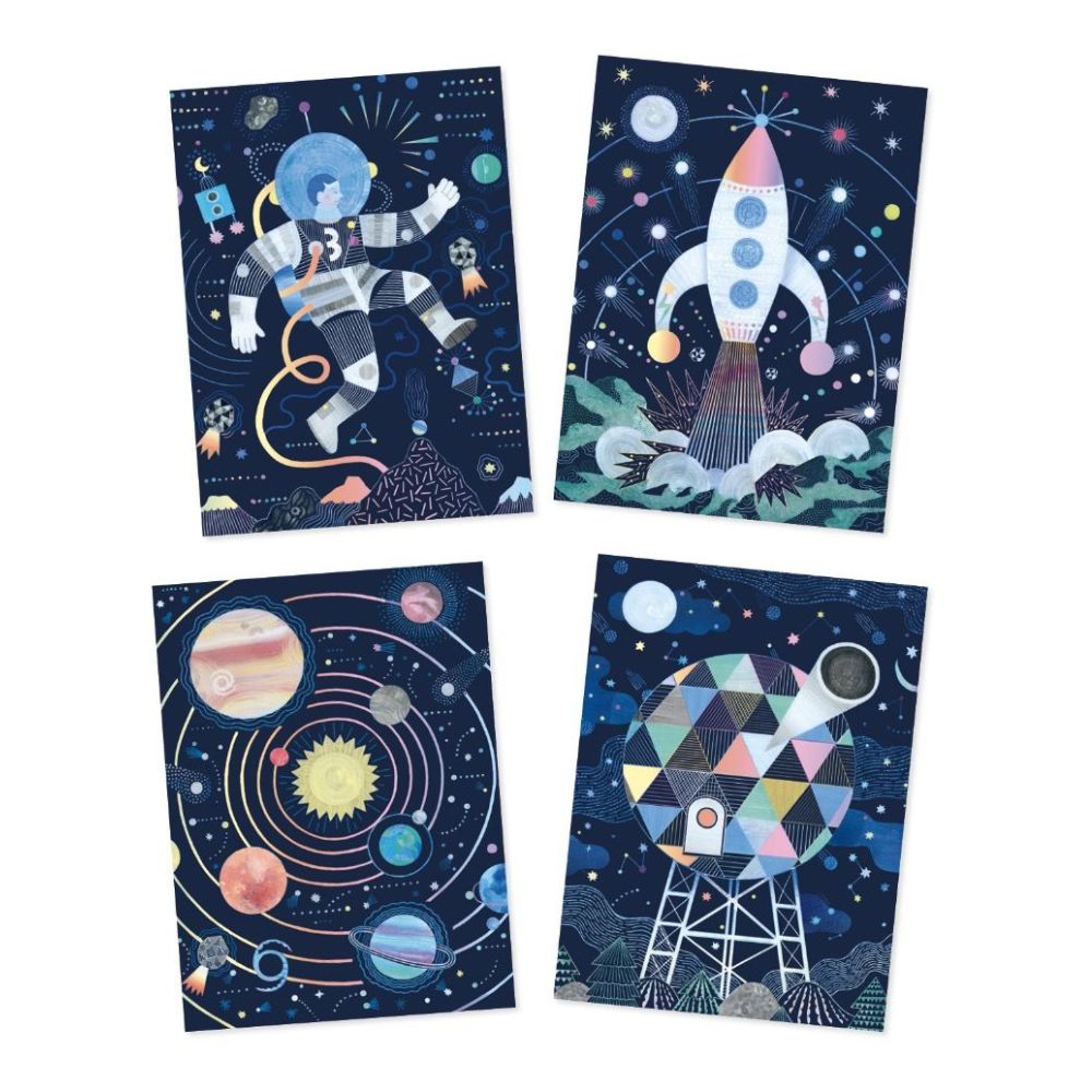 Djeco Scratch Cards- Cosmic Mission