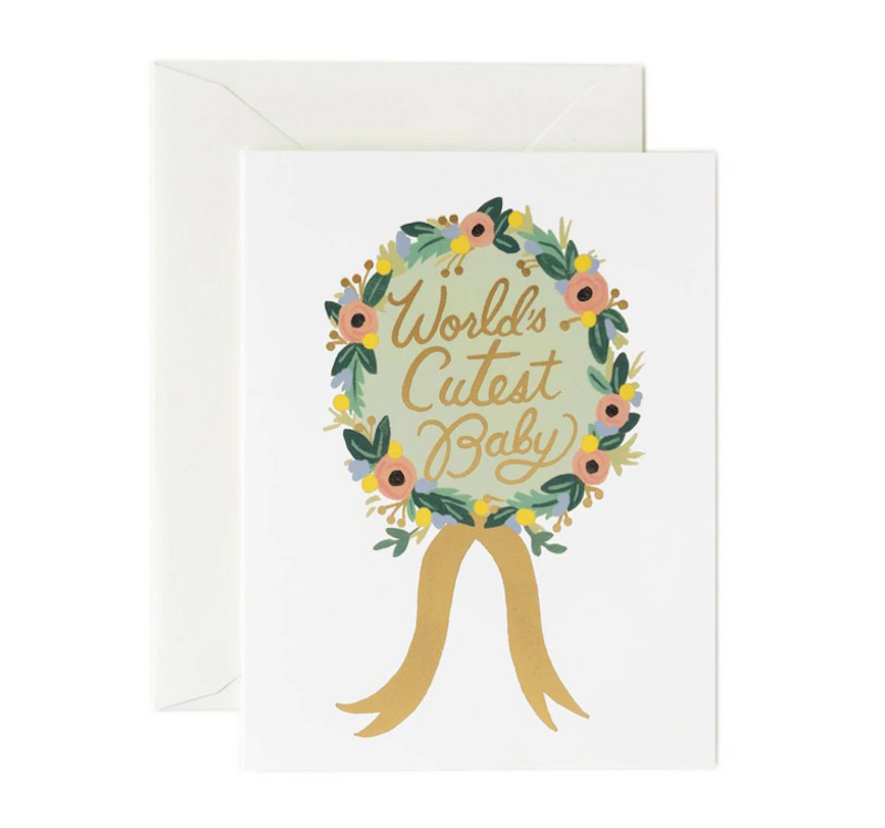 Worlds Cutest Baby Award Card