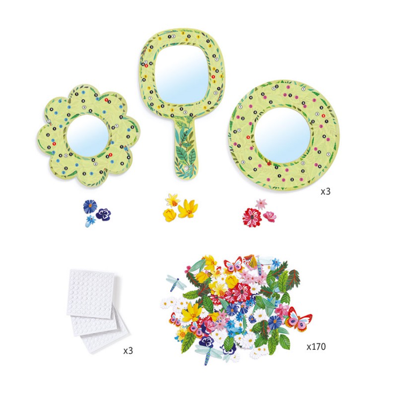 Djeco DIY Mirrors to Decorate - Pretty Flowers