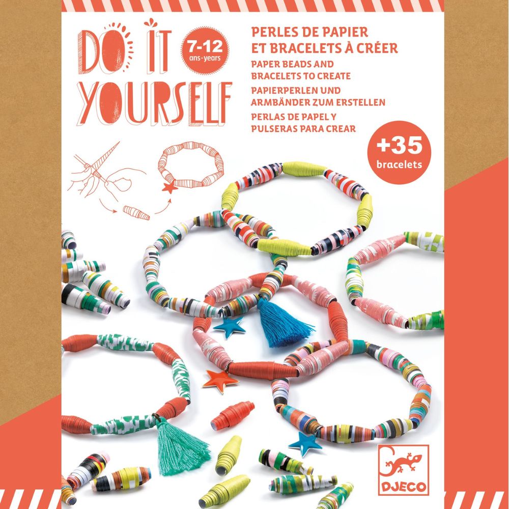 Djeco DIY- Paper Beads and Bracelets to Create Pop and Colourful