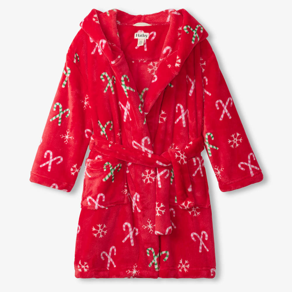 Hatley Candy Canes Fleece Robe