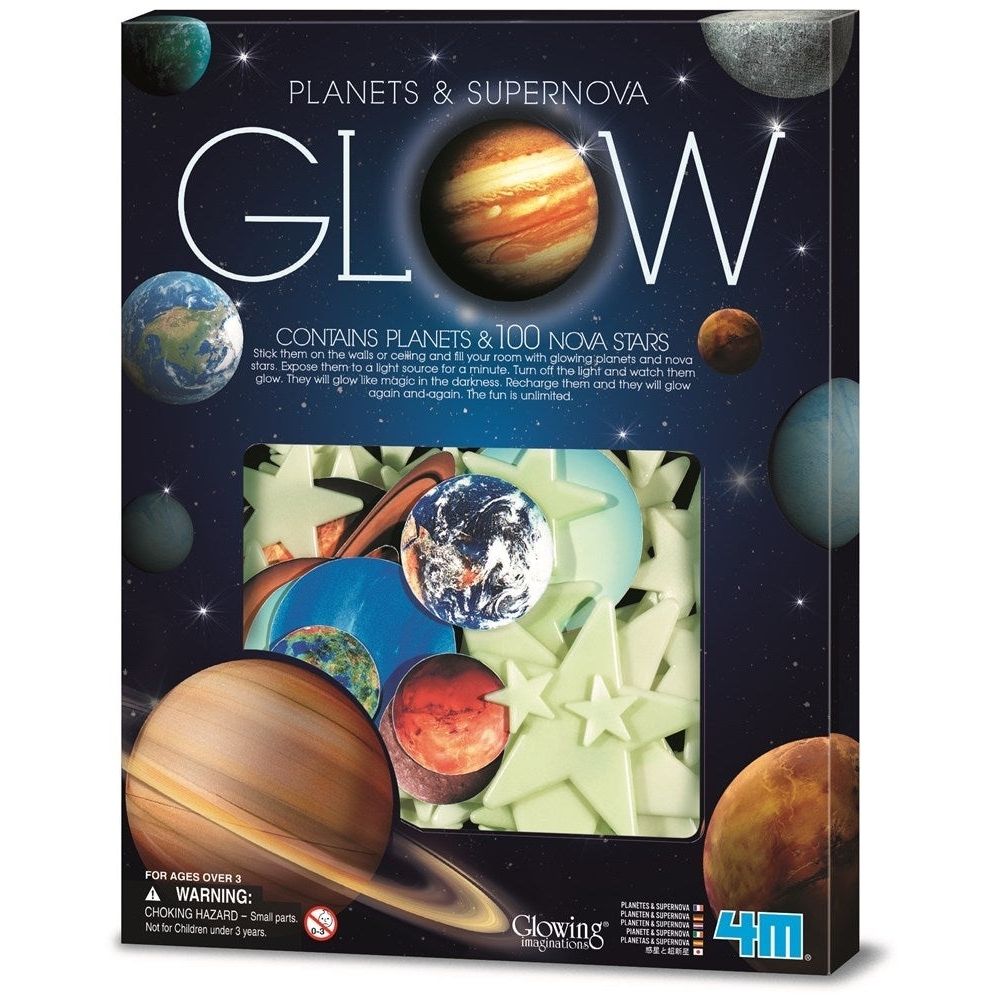 Glow Super Nova and Planets- 100 pcs