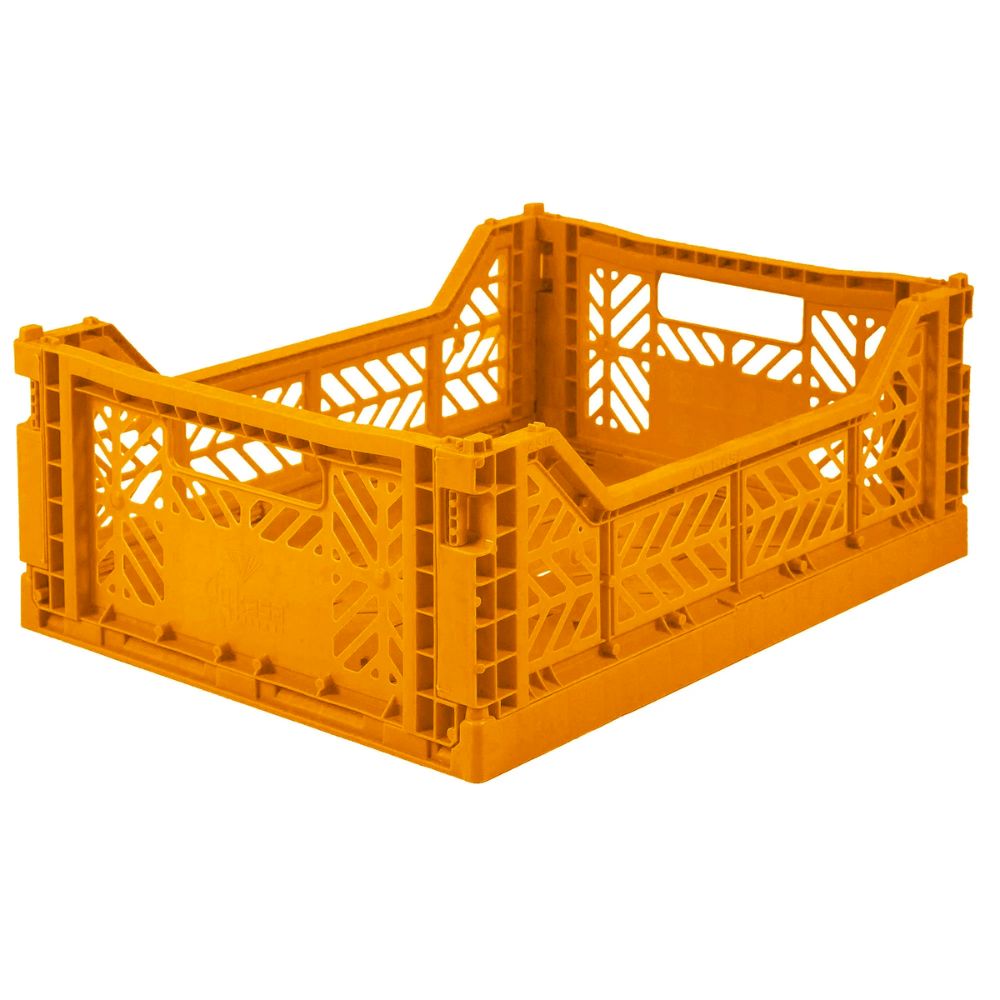 Foldable Crates Medium- Mustard