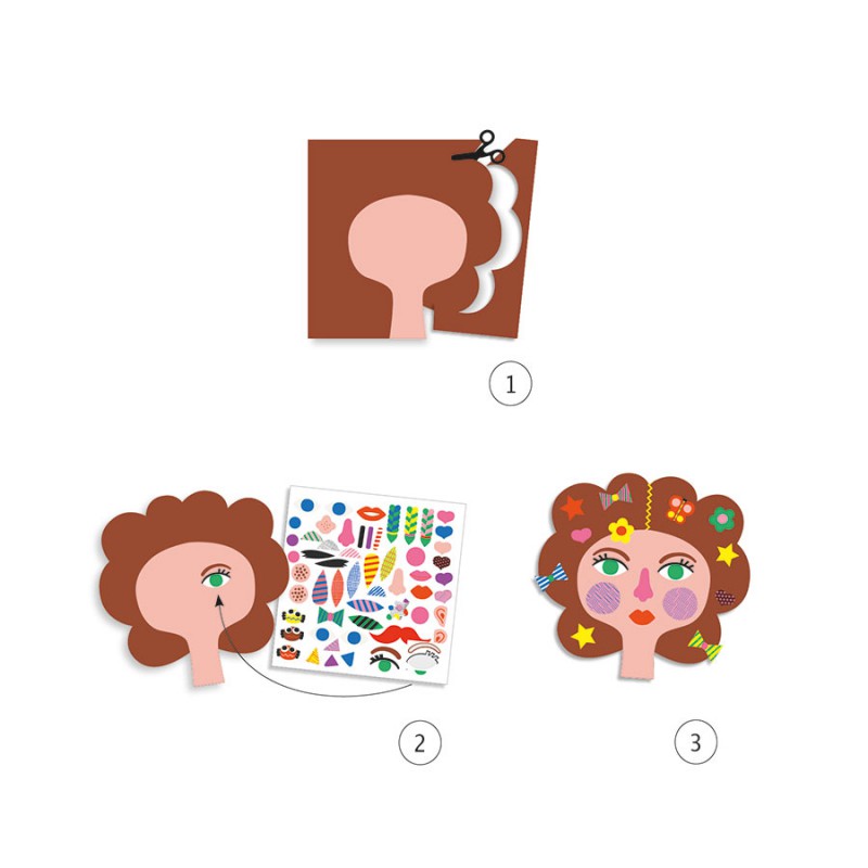 Djeco Arts & Crafts - Stickers Hairdresser