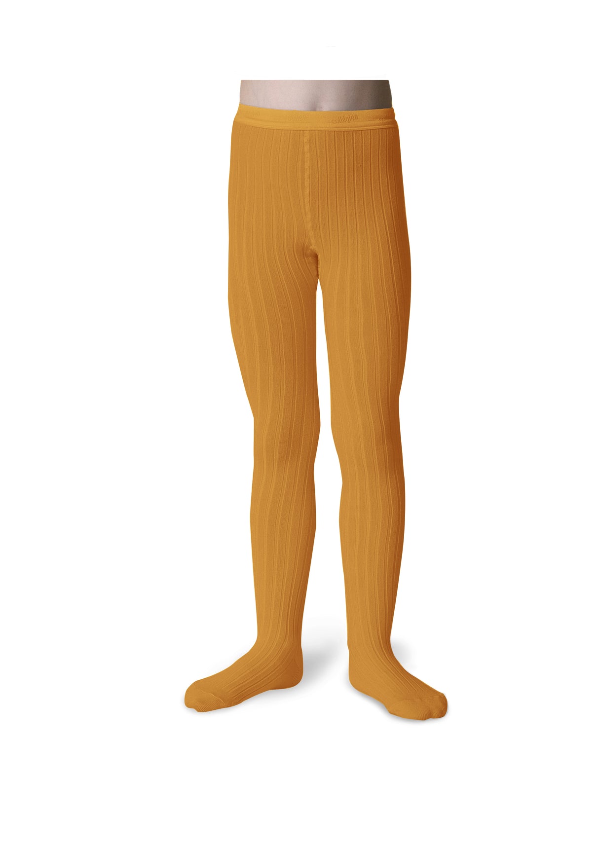 Collegien Louise Plain Ribbed Tights Miel Doré