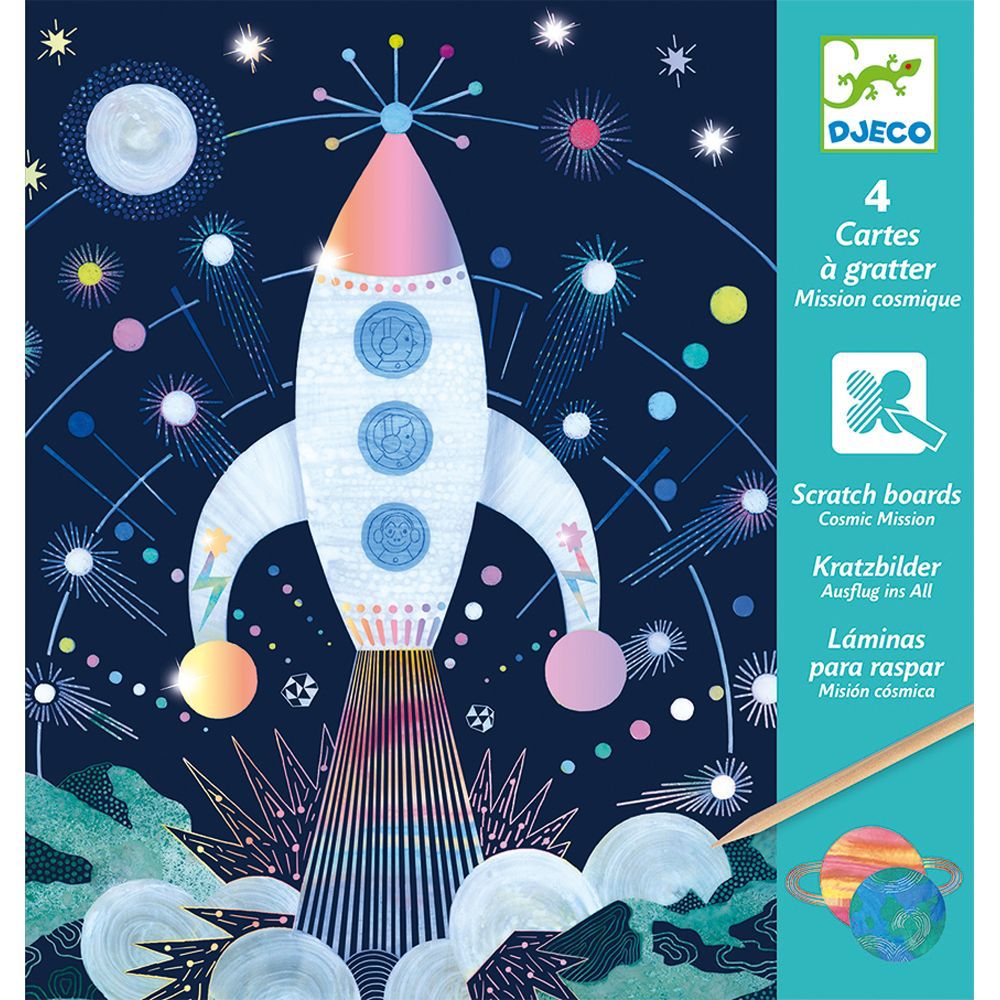 Djeco Scratch Cards- Cosmic Mission