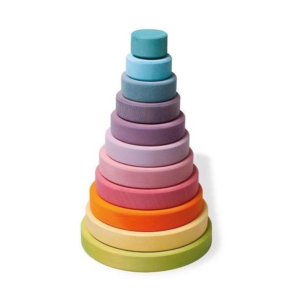 Grimms Stacking Conical Tower Large - Pastel