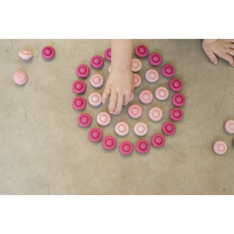 Grapat Wood Mandala Flowers 36 pcs (Pinks)