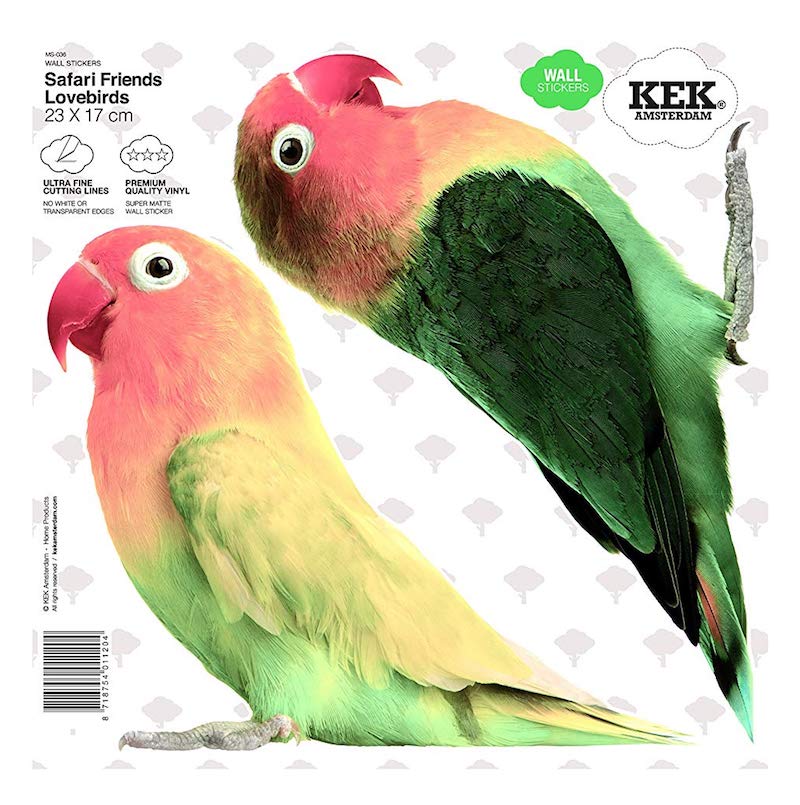 Wall Sticker - Safari Friends Lovebirds, 22 x 17 cm