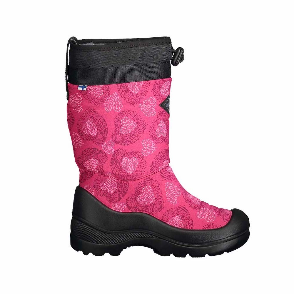 Kuoma SnowLock Winter Boot Pink Hearts