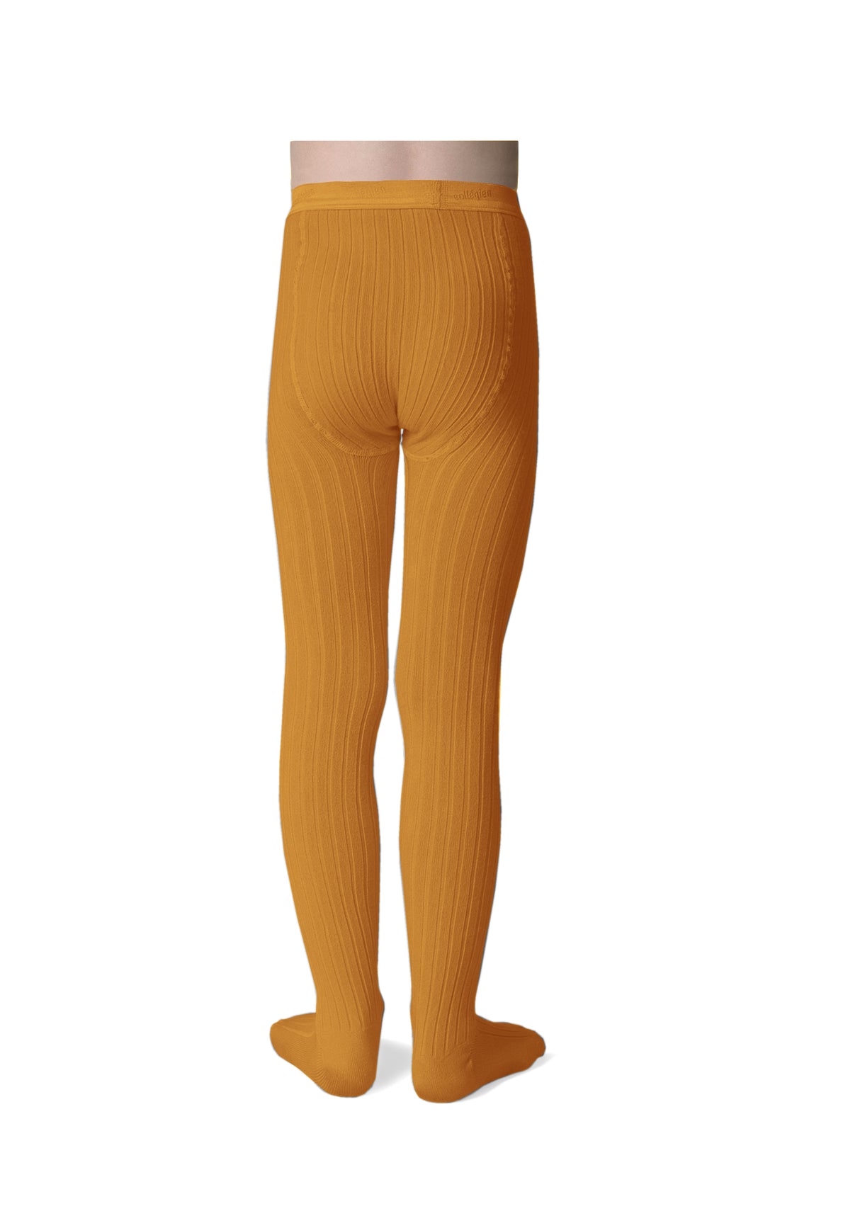 Collegien Louise Plain Ribbed Tights Miel Doré