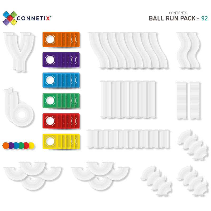 Connetix Ball Run Pack - 92 Pieces