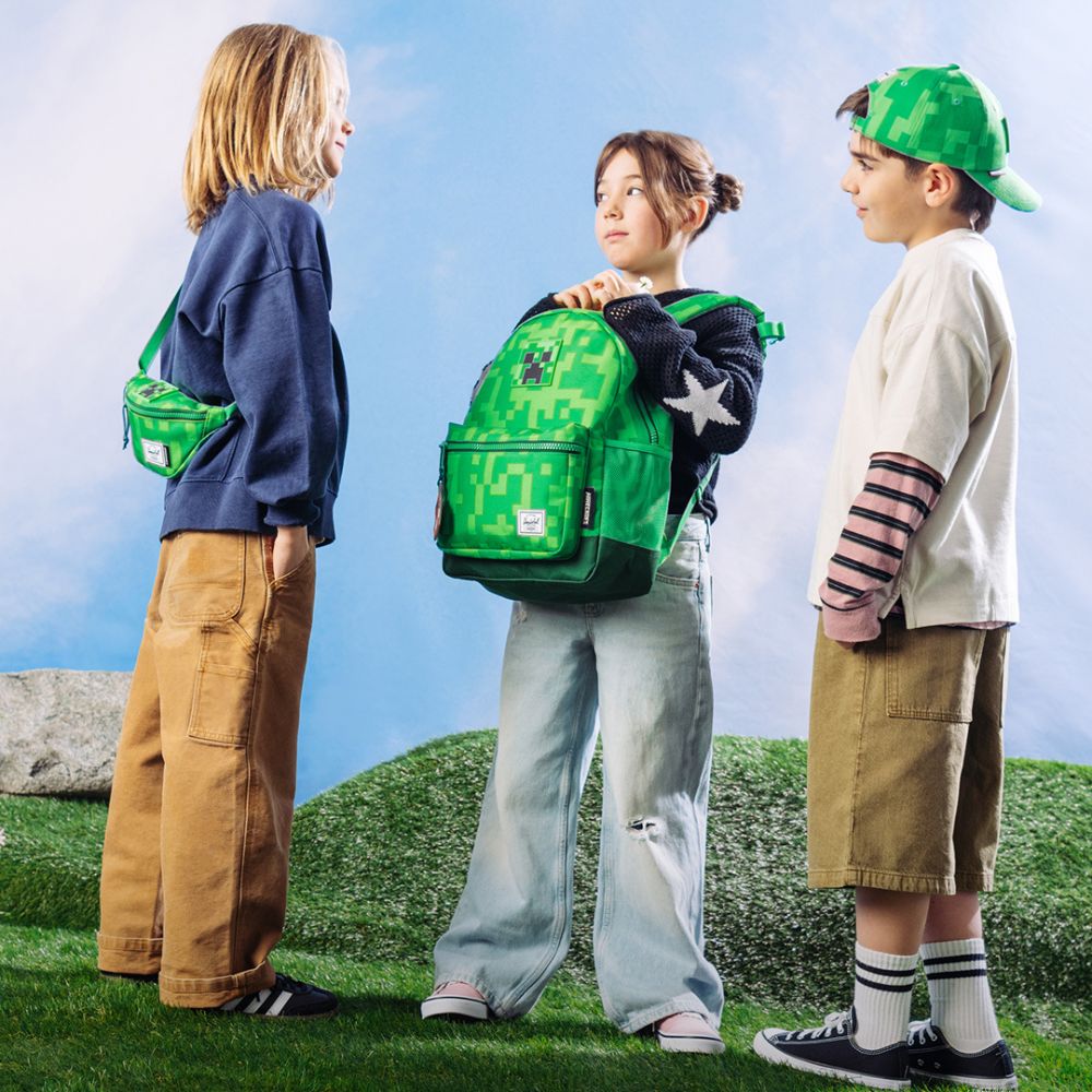 childrens herschel backpack on model Heritage have accessory for children who want to make a stylish statement Heritage Backpack Kids Herschel