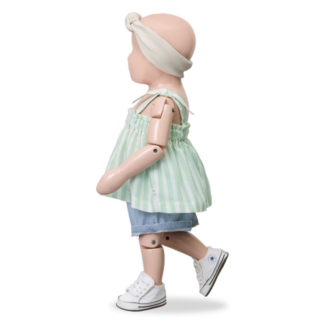 1 + in the family ADELA Striped Crepe Top