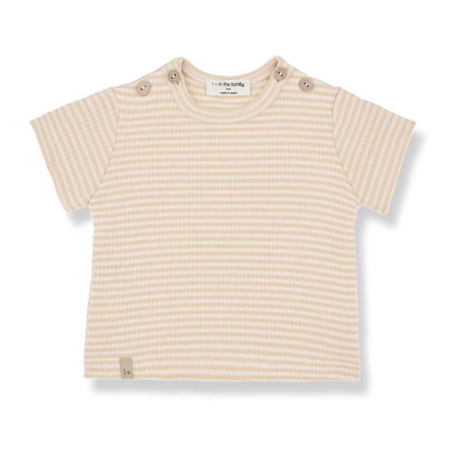 1 + in the family JON Striped Rib T Shirt