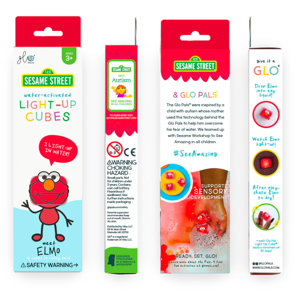 Glo Pals Light Up Cubes (4 pack) Sesame Street -Elmo