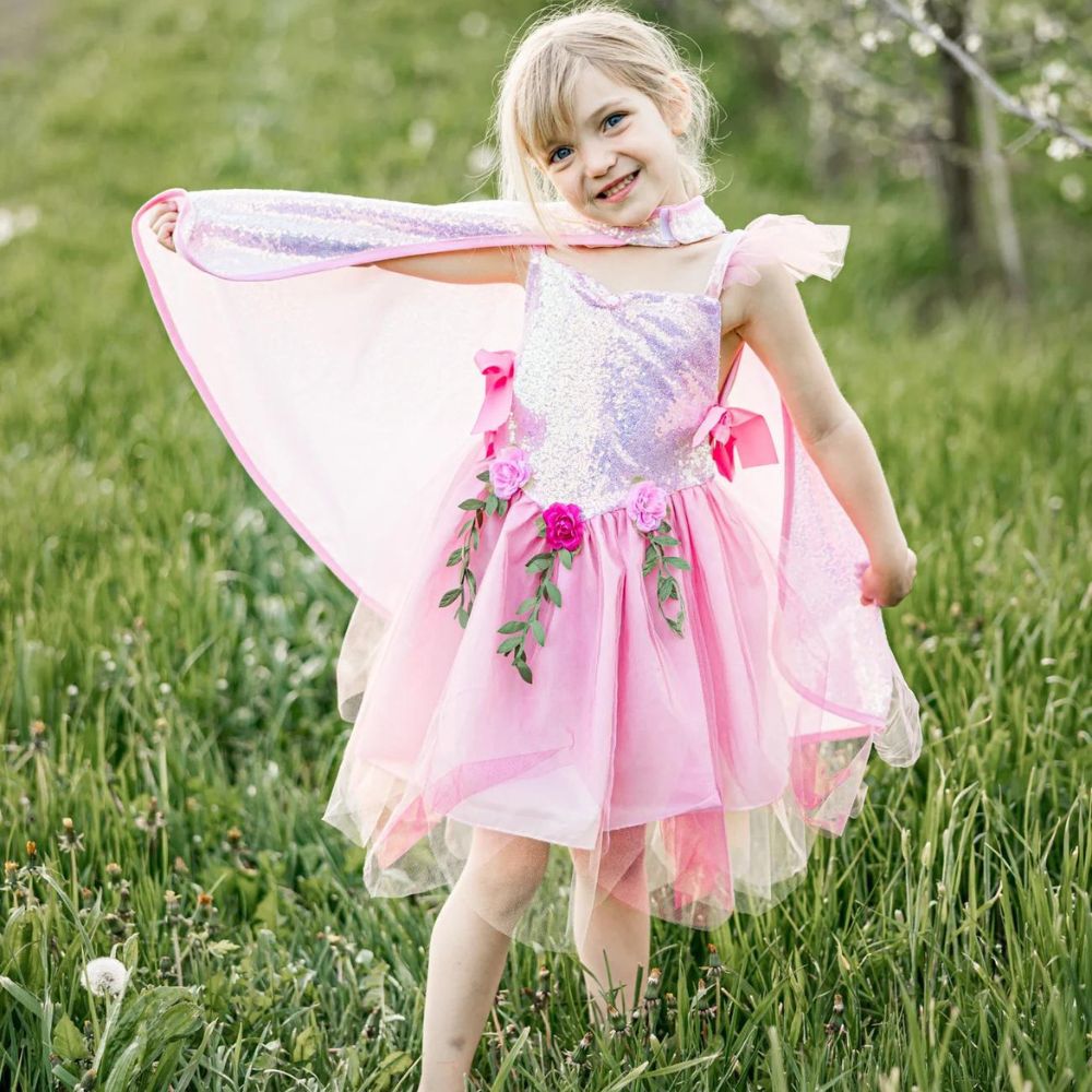 Pink Sequins Forest Fairy Tunic, Size 5-6