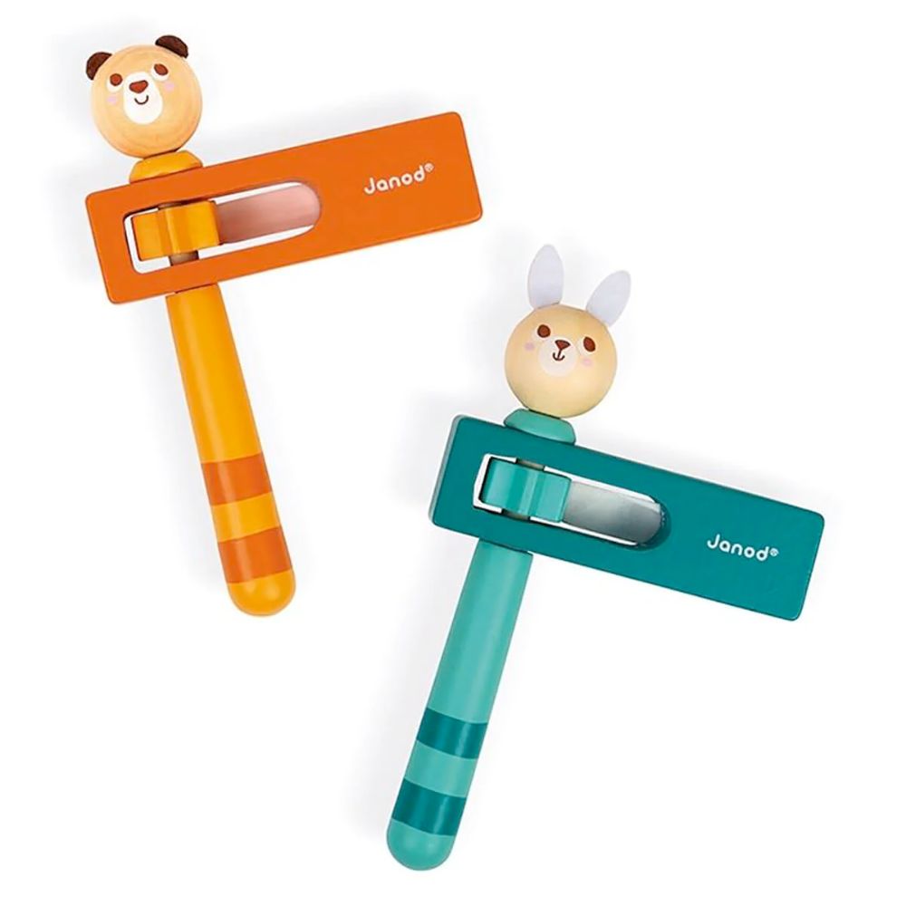 Janod Pocket - Bear and Rabbit Noisemaker