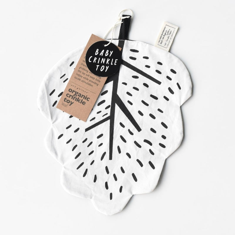 Wee Gallery Organic Crinkle Toy - Leaf