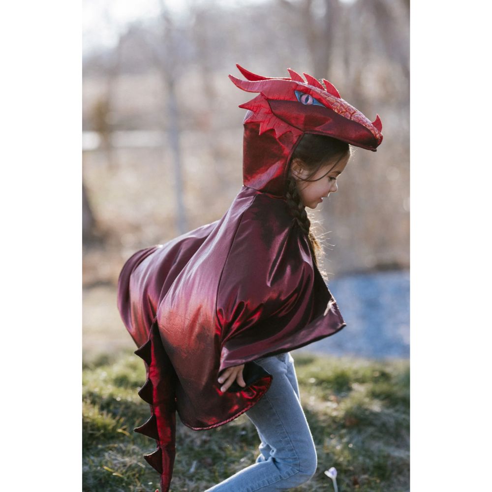 Ruby The Metallic Dragon Cape 3-4y