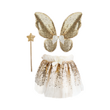 Gracious Gold Sequins Skirt, Wings, & Wand
