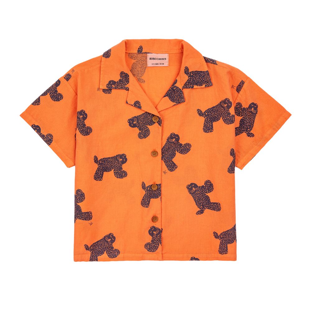 Bobo Choses Big Cat all over Woven Shirt