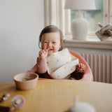 Mushie Silicone Baby Bib - Sparrow