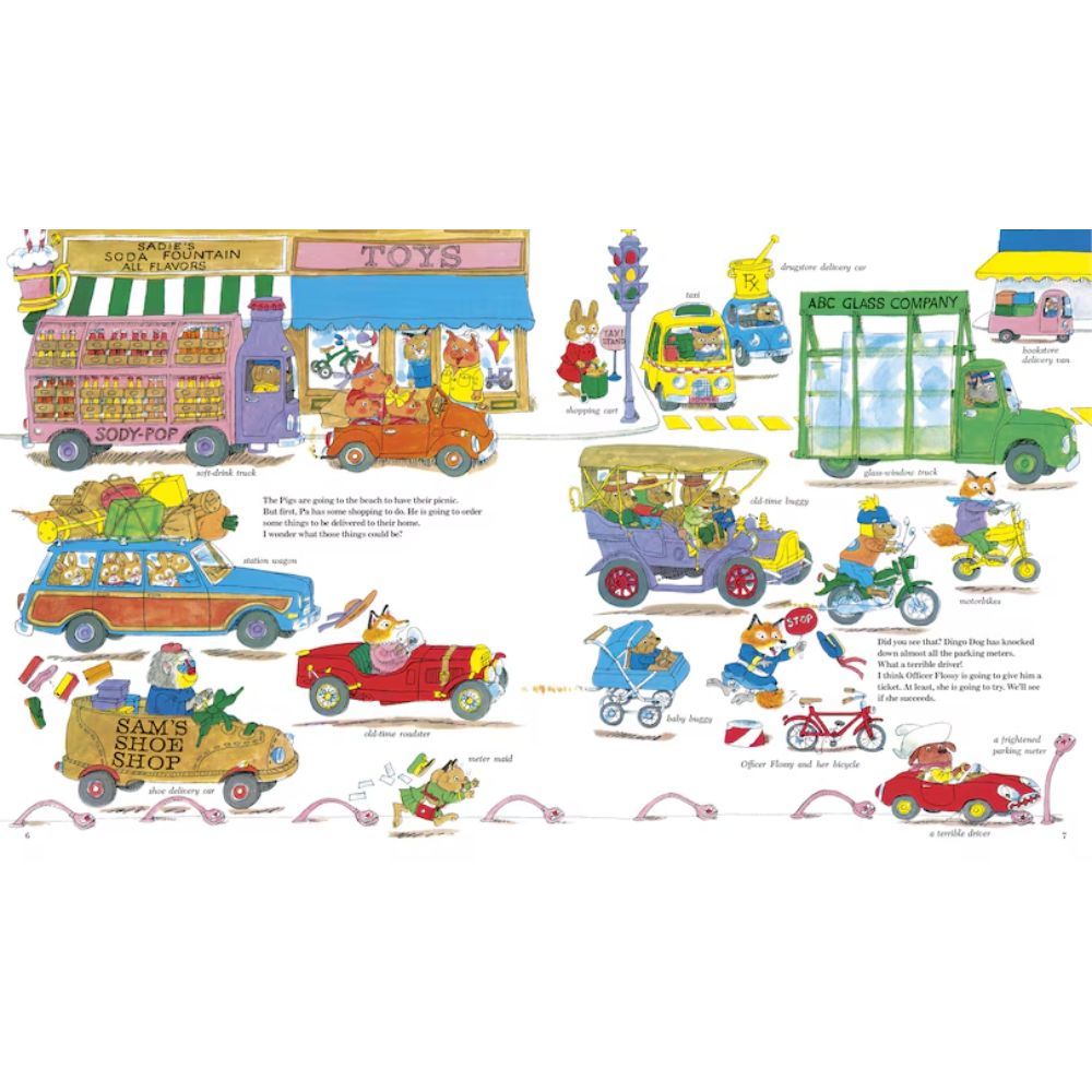 Richard Scarry's Cars and Trucks and Things That Go: 50th Anniversary Edition Written and illustrated by Richard Scarry