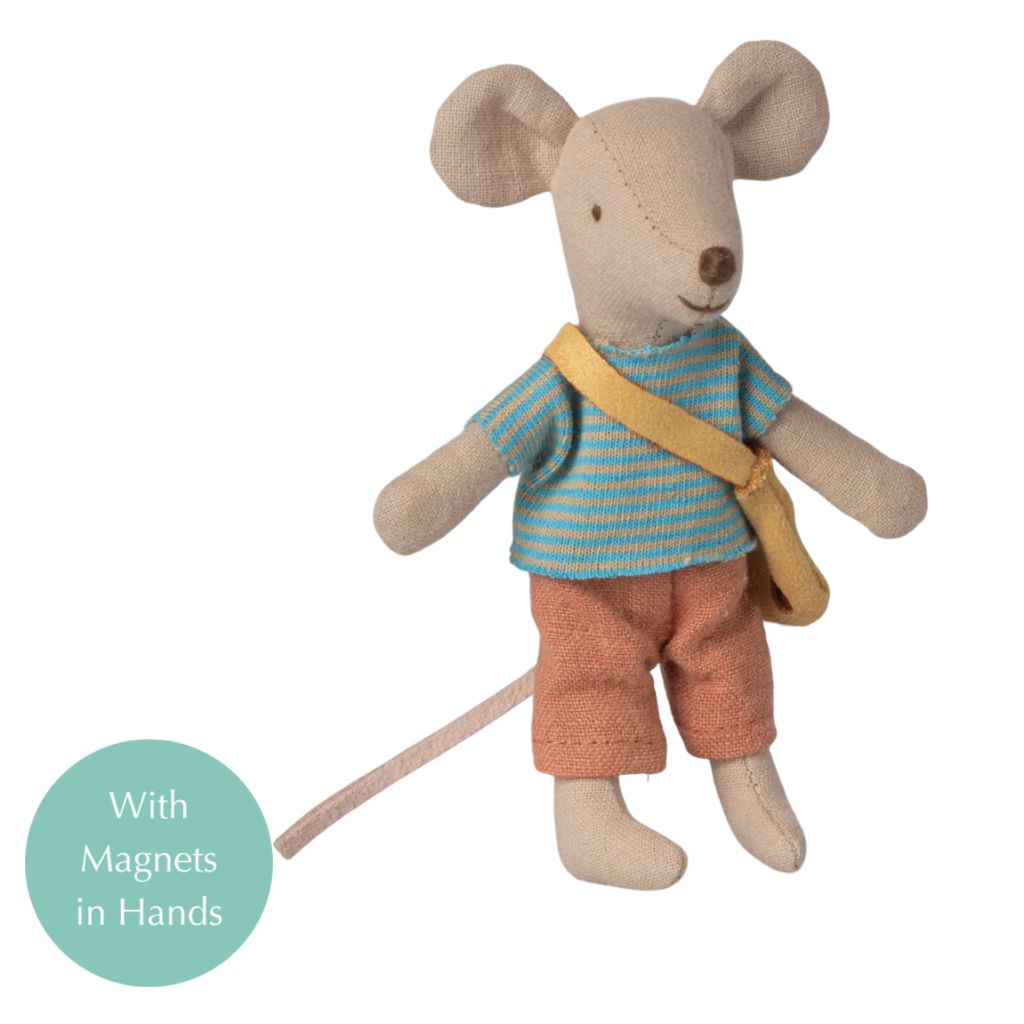 Maileg Little brother mouse with bag