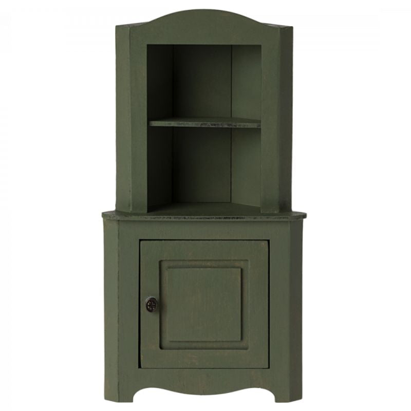 Maileg Miniature corner cabinet - Dark green