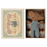 Maileg Sleepy wakey baby mouse in matchbox  Blue