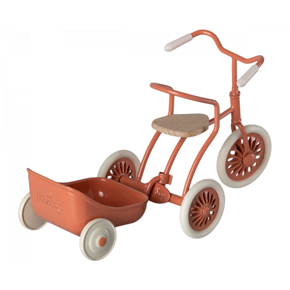 Maileg Tricycle hanger, Mouse - Coral