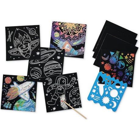 Crocodile Creek Sparkle Scratch Art- Space Explorer