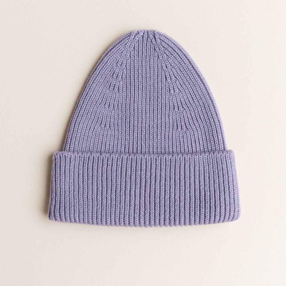Hvid Adult Beanie Fonzie - Lilac