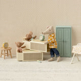 Maileg Sleepy Wakey baby mouse in matchbox - Rose
