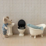 Maileg WC, Mouse - Off white