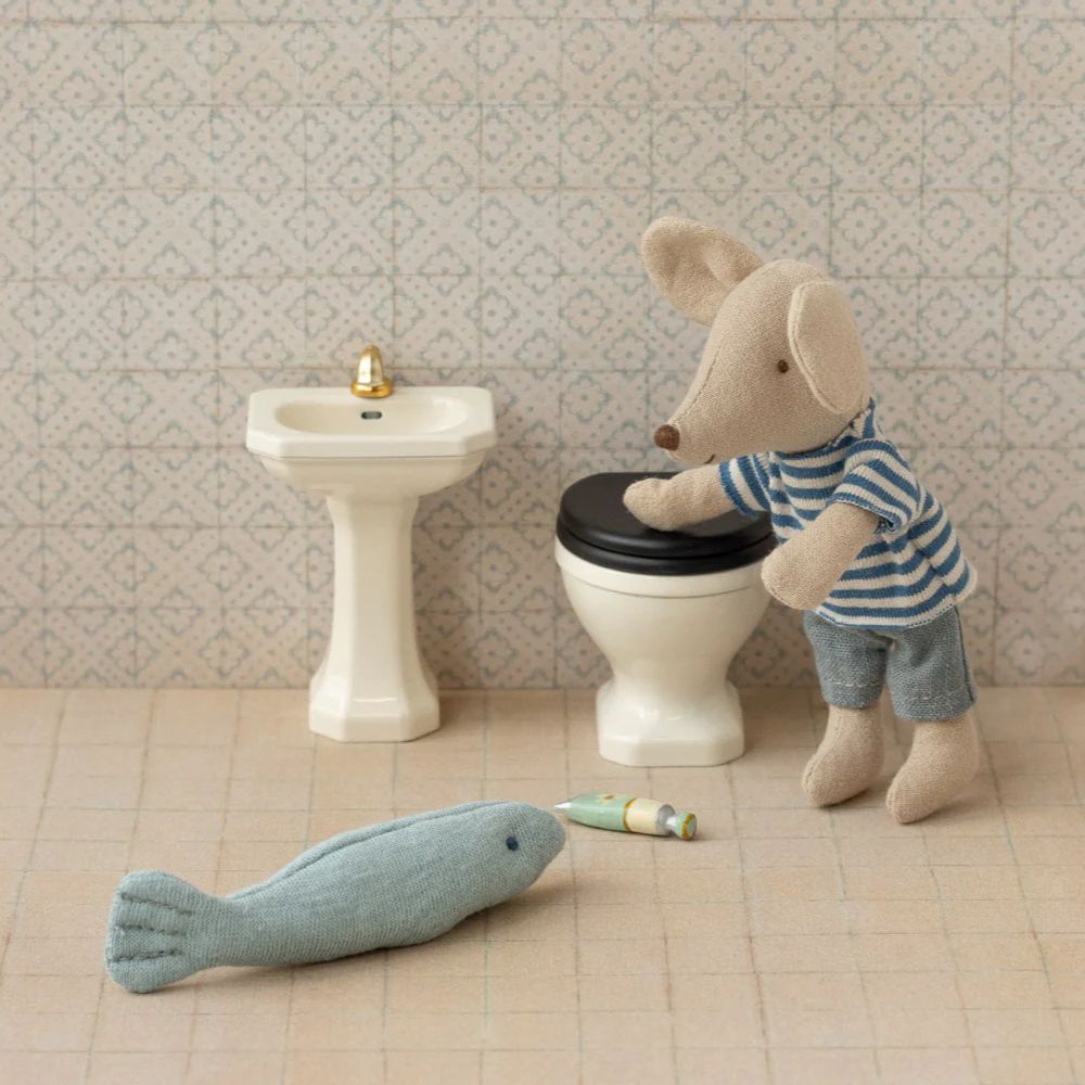 Maileg Bathroom Sink, Mouse - Off white