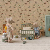 Maileg Vintage single bed, Mouse - Mint