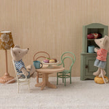 Maileg Oval dining table, Mouse - Nature