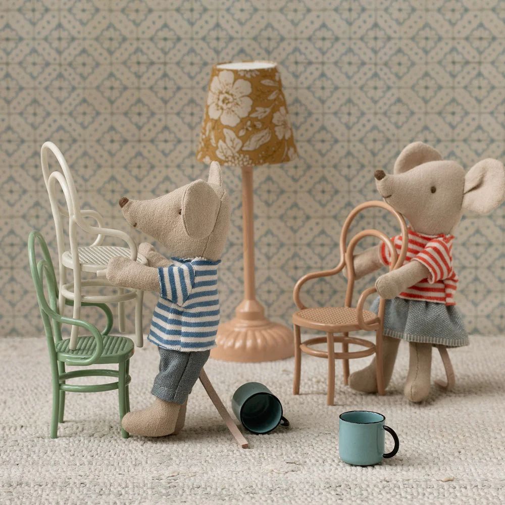 Maileg Vintage chair, Mouse - Dark powder
