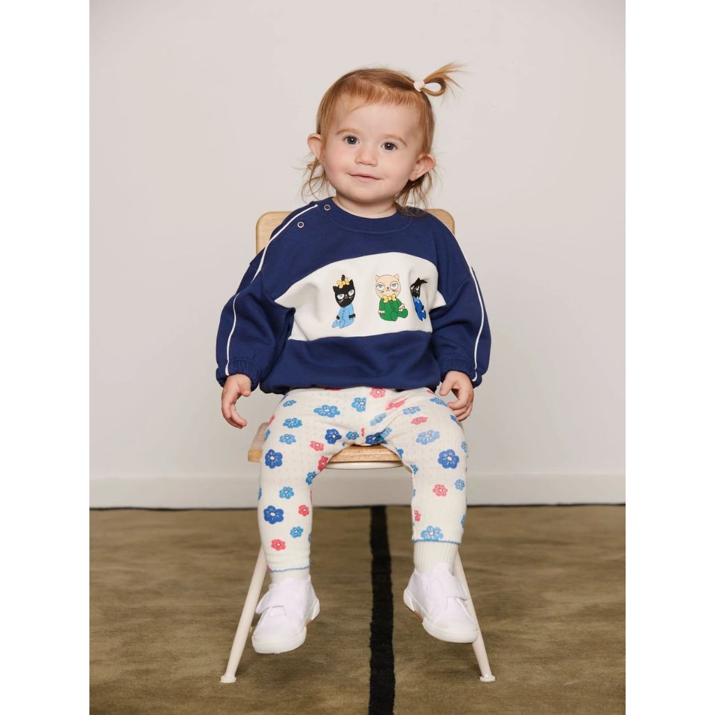 Mini Rodini Flowers Aop Pointelle Leggings