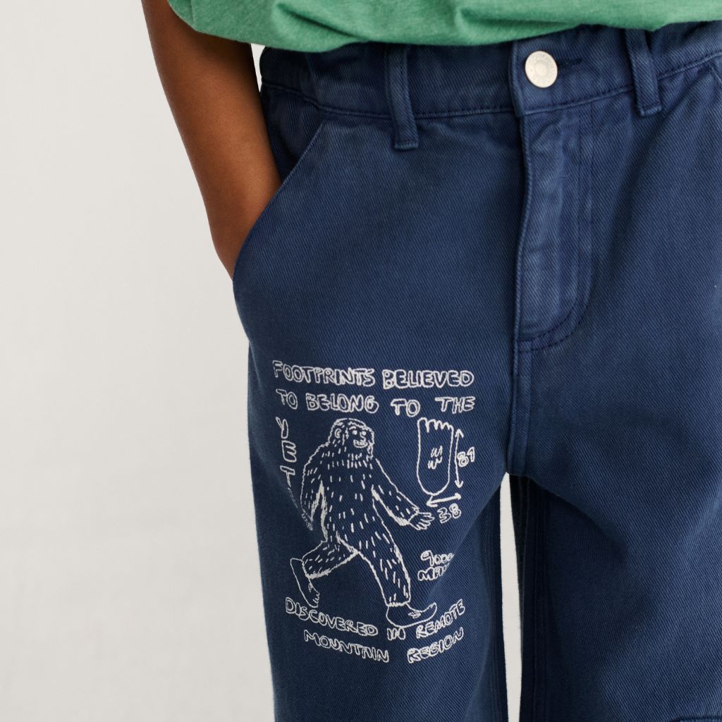 Bobo Choses Mr. Footish Knee Pads Woven Pants