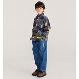 Bobo Choses Paint Forest corduroy shirt in multicolour organic cotton, all over forest print, button front