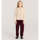 Bobo Choses Blossom blouse in cream organic cotton, all over floral print, relaxed fit
