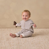 Quincy Mae Relaxed Jumpsuit Slate Stripe