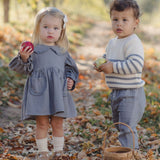 Quincy Mae Rex Sweater Slate Stripe