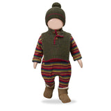 1 + in the Family BRAMPTON multicolour striped baby onesie in soft fleece with all-over stripes