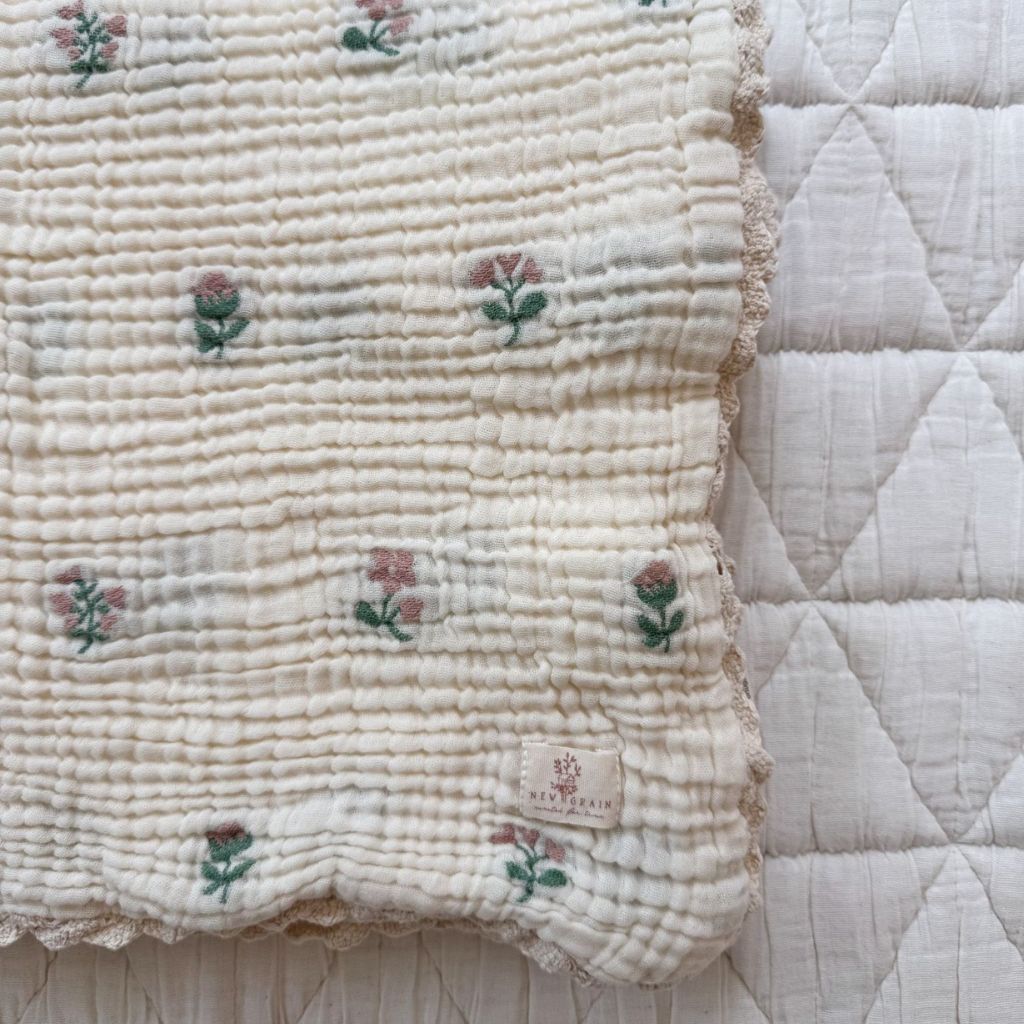 New Grain Layered Gauze Blanket - Dahlia