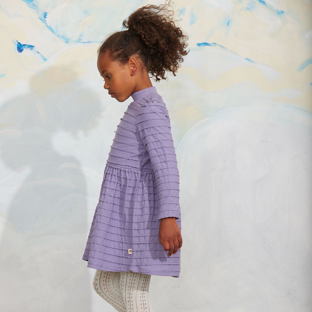 Mini Rodini Textured Frill Ls Dress