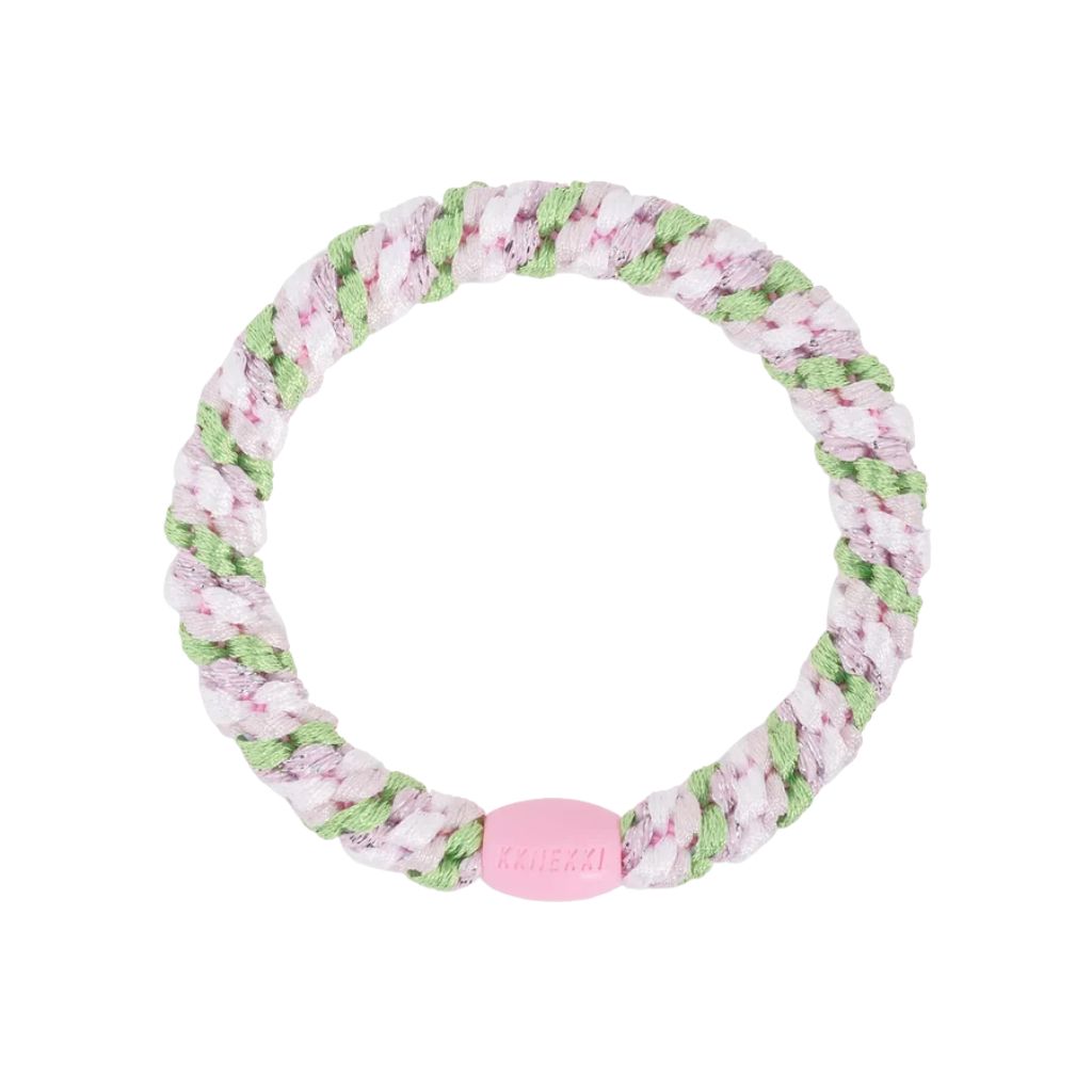 Kknekki Original Hair Tie Mix Grass Green Pink Glitter